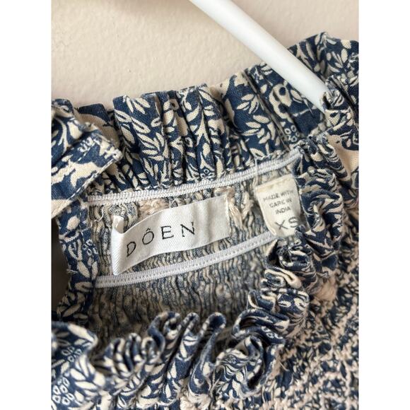 DOEN Amoret Top in Blue Prancing Fawn XS - Picture 7 of 10